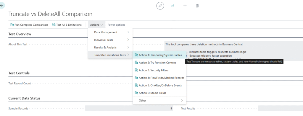 Record.Truncate() vs DeleteAll() in Business Central — Real Performance Results 17