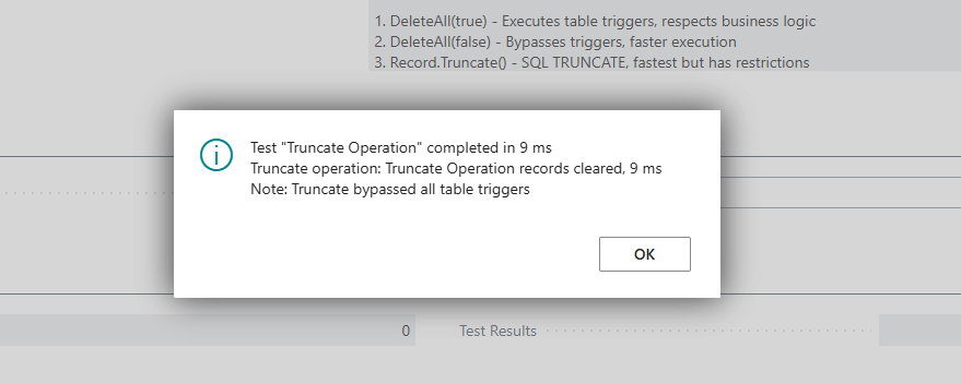 Record.Truncate() vs DeleteAll() in Business Central — Real Performance Results 7