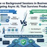 job queue vs background sessions in business central designing async al that survives production